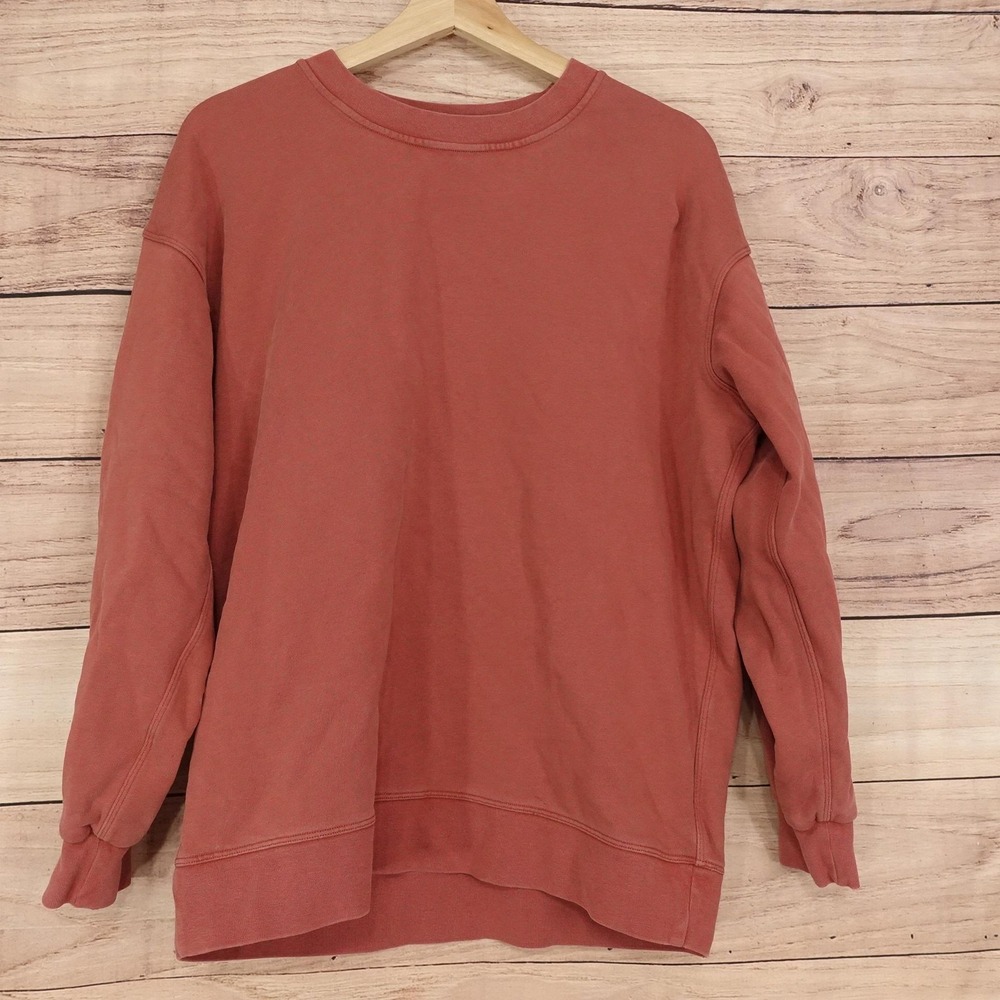 Lululemon Sweatshirt No Size Tag Red Oversized Crewneck Pullover Jersey